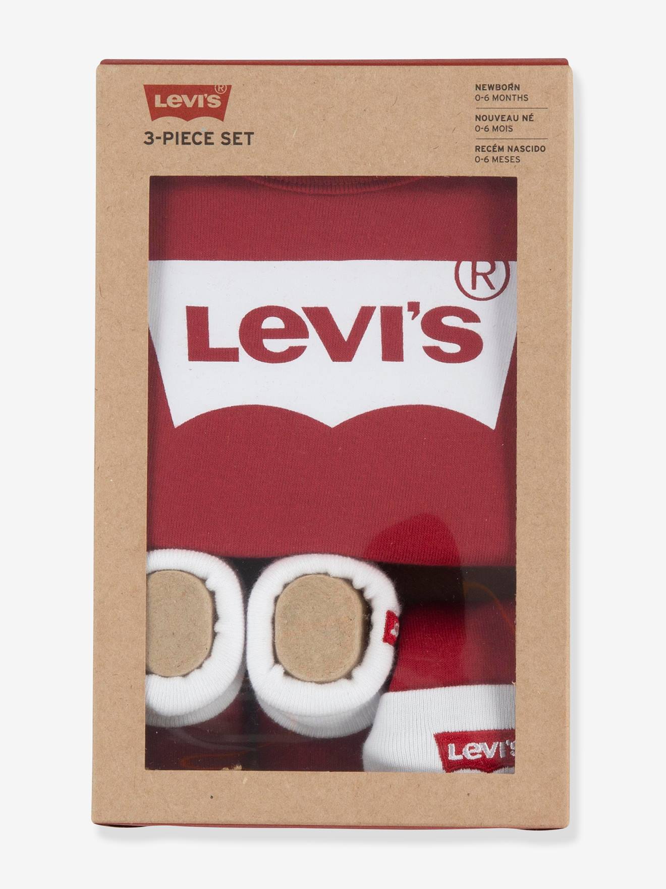 Levis Baby-Set: Body, Mütze & Schühchen BATWING Levi's - rot