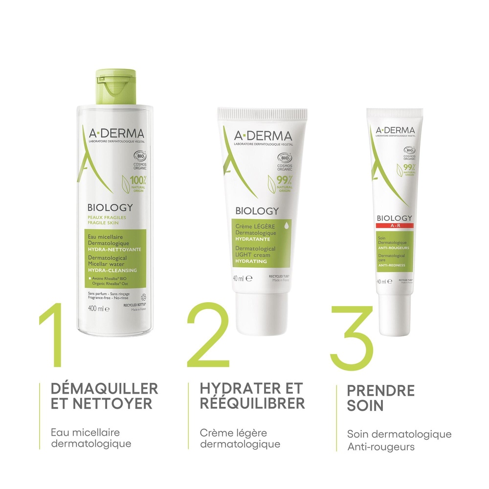 A-Derma Biology - Soin dermatologique anti-rouge urs BIO Soin visage
