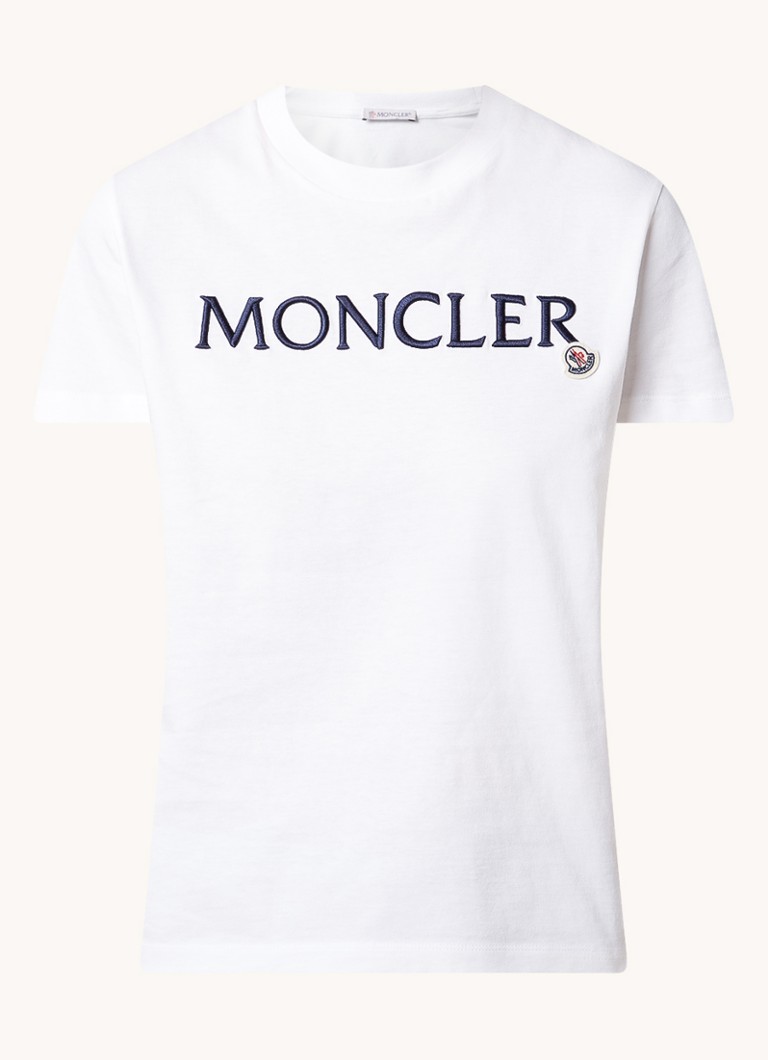 T-shirt Moncler in cotone biologico con logo ricamato