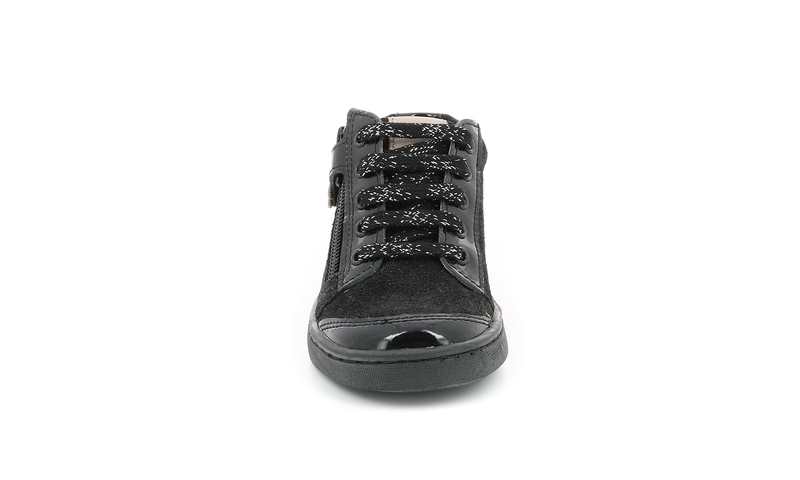 Sneakers hautes cuir croute cuir Souzi