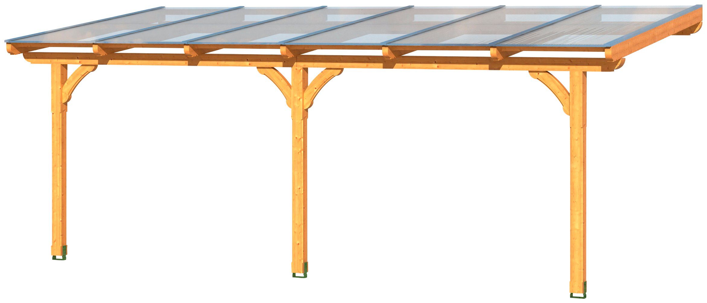 Skanholz Terrassendach Rimini, BxT: 648x250 cm, Bedachung Doppelstegplatten, 648 cm Breite, verschiedene Tiefen