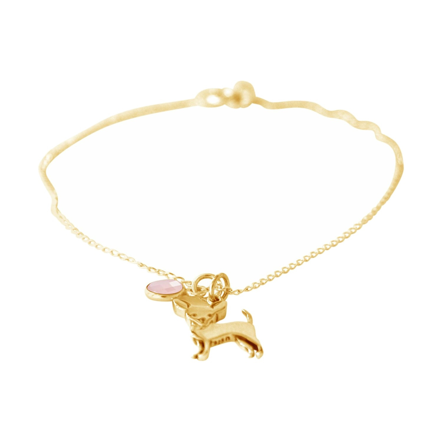 Armband 'CHIHUAHUA Hund Rosenquarz'