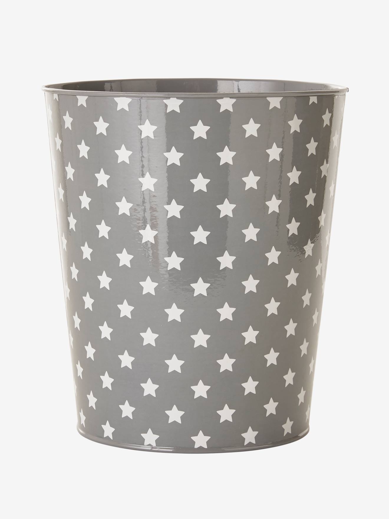Corbeille métal Etoiles gris