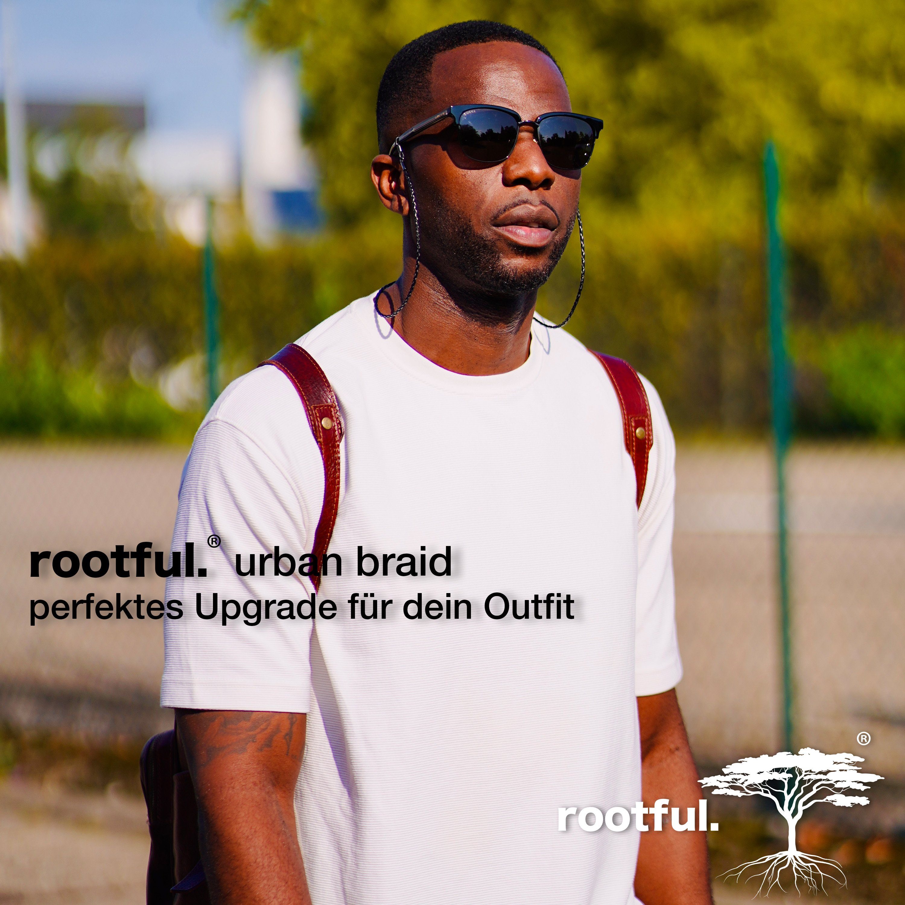 rootful. Brillenband rootful.® urban Brillenband aus Leder 2er Pack - Brillenkette, inklusive Mikrofaserbeutel und Mikrofaserputztuch
