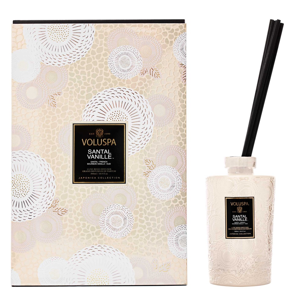 voluspa Santal Vanille 500mL REED DIFFUSER Set COFFRET DIFFUSEUR