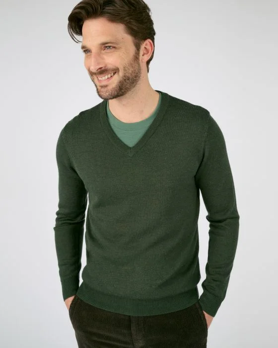 Pull col V laine et Thermolactyl
