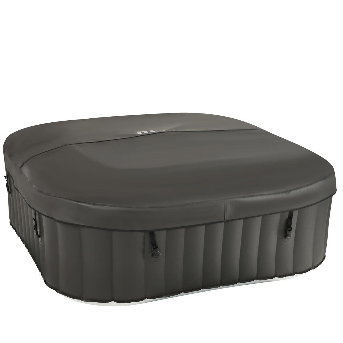 mSpa Whirlpool BRAST Whirlpool aufblasbar 'Vito' 6 Personen, (185x185x68cm, In- Outdoor Pool), inkl. Aufblasfunktion Abdeckung Timer Heizung
