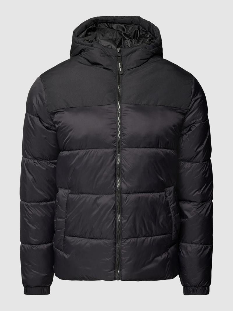 Steppjacke mit Stehkragen Modell 'ETOBY' in schwarz