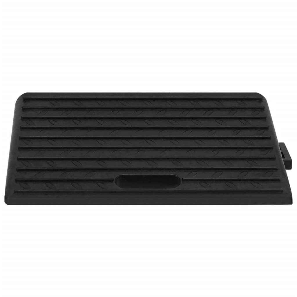 vidaXL Verkehrsschild Bordsteinrampen 2 Stk. 50x30x11 cm Gummi, (1 St)