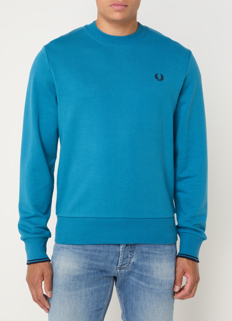 Maglione girocollo Fred Perry con logo ricamato