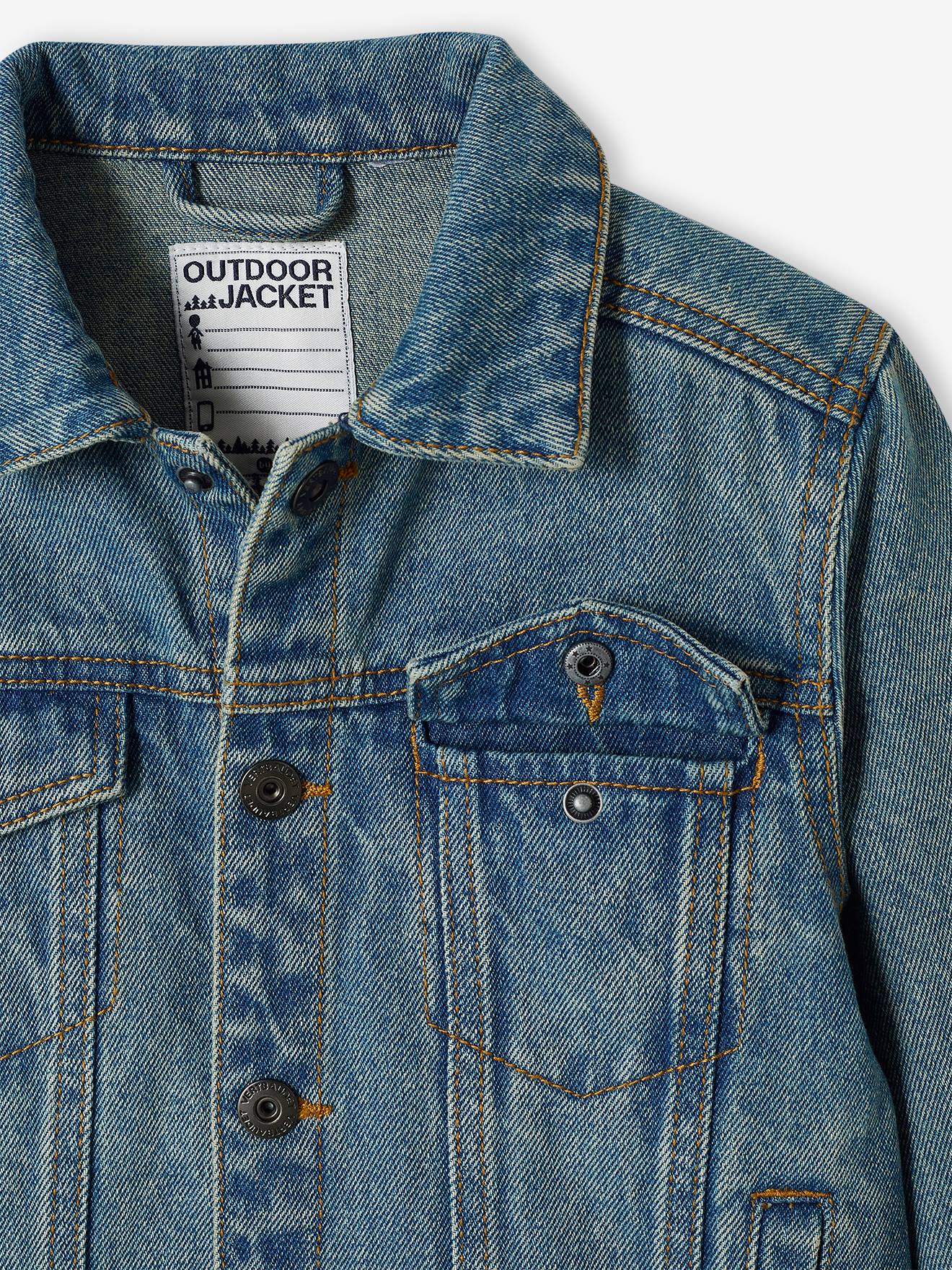 Veste en jean personnalisable garçon denim waterless stone