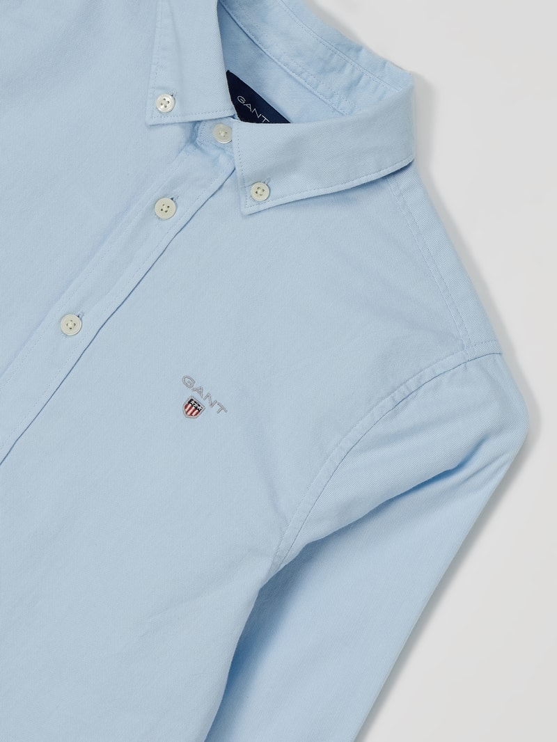 Hemd mit Button-Down-Kragen in bleu