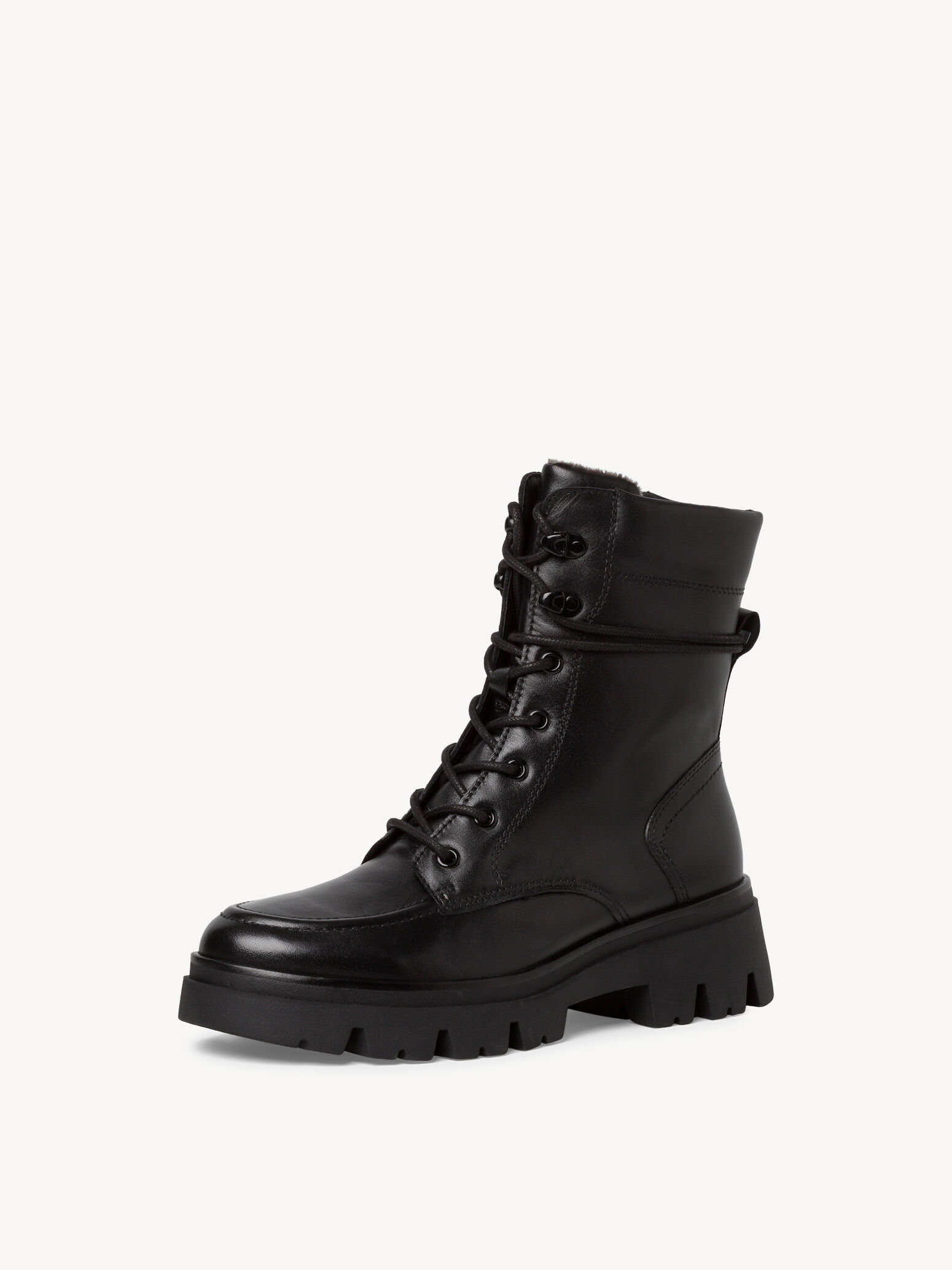 Bottine en cuir - noir
