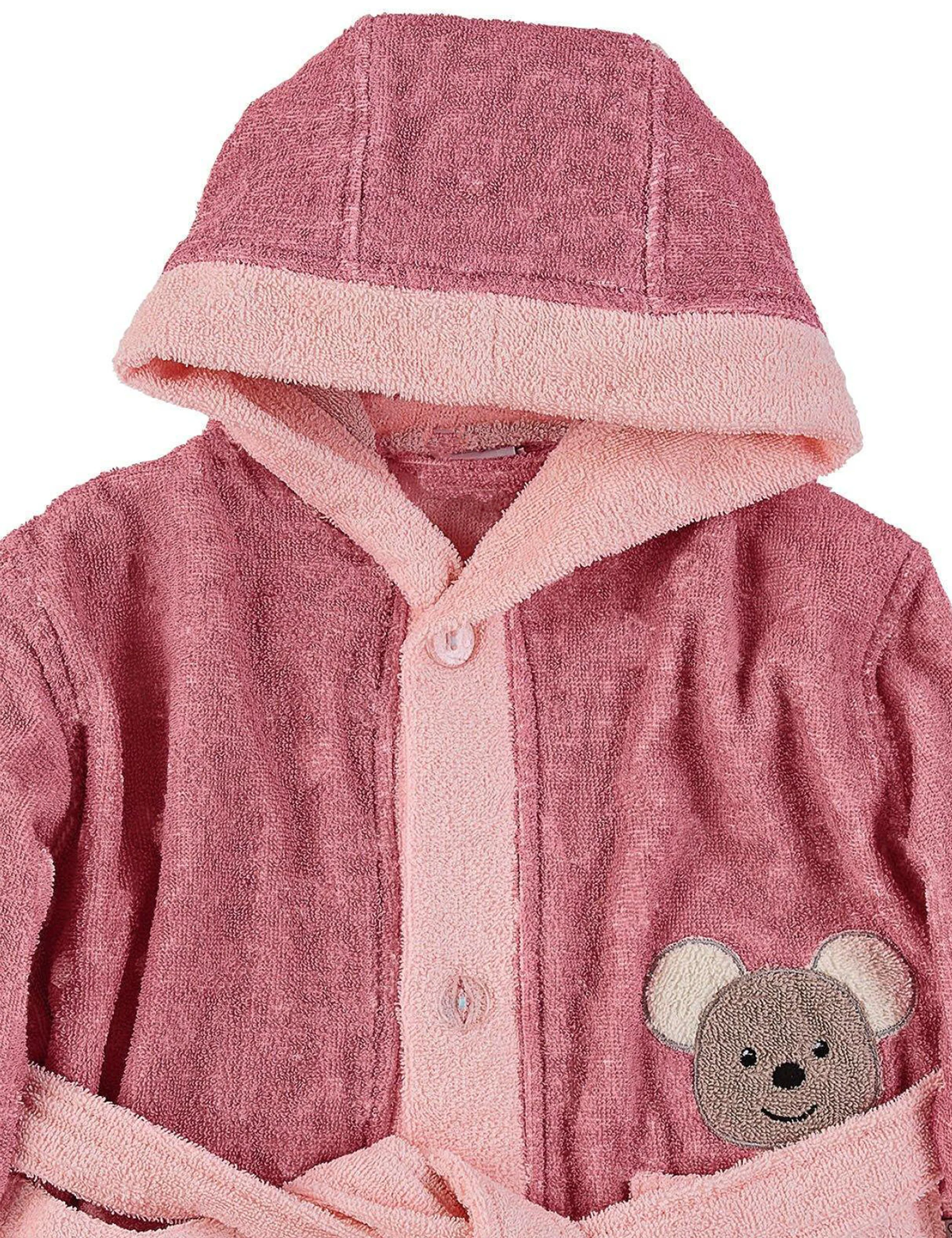Bademantel Maus Mabel aus Frottee mit Kapuze, Rosa