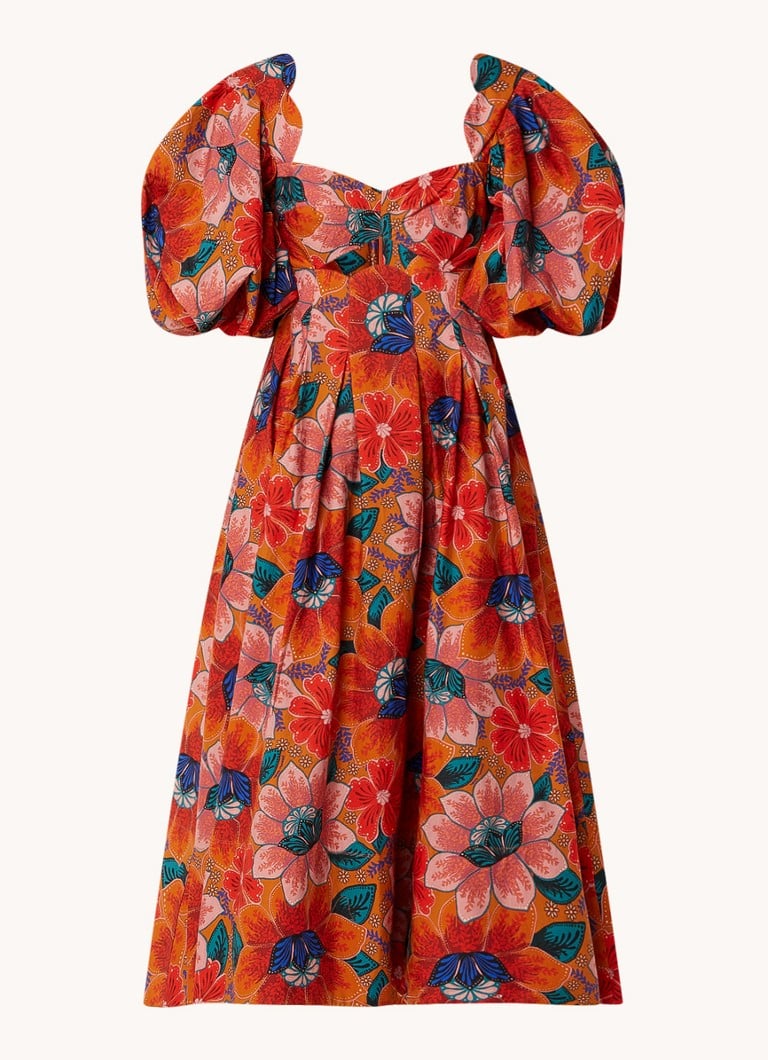 Φόρεμα μίντι με φλοράλ print και λαιμόκοψη Farm Rio Marias