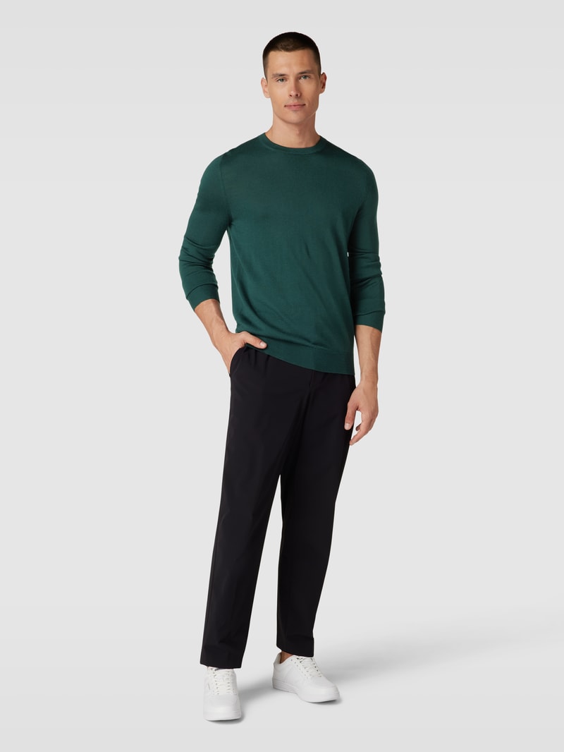 Longsleeve aus Woll-Mix in bottle