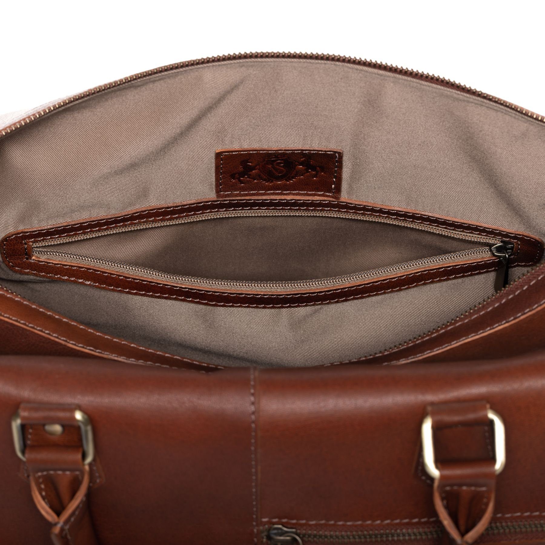 SID & VAIN Reisetasche Leder Weekender Unisex SEATTLE, Echtleder Reisegepäck für Damen & Herren, Sporttasche XL Hellbraun