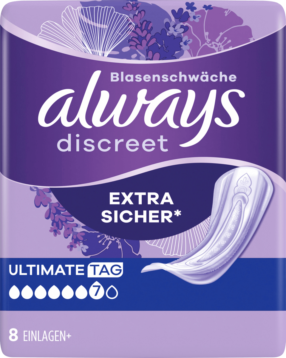 discreet Inkontinenz Einlagen Ultimate Tag, 8 St