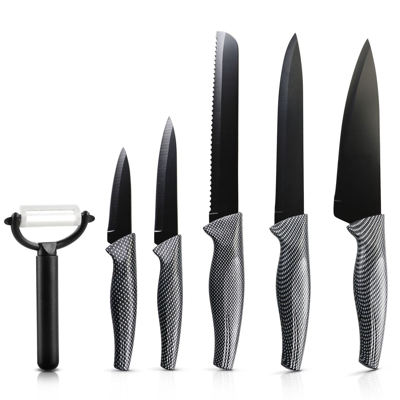 Casaria monzana® Messerset 7-tlg. Edelstahl inkl. Aufbewahrungsbox