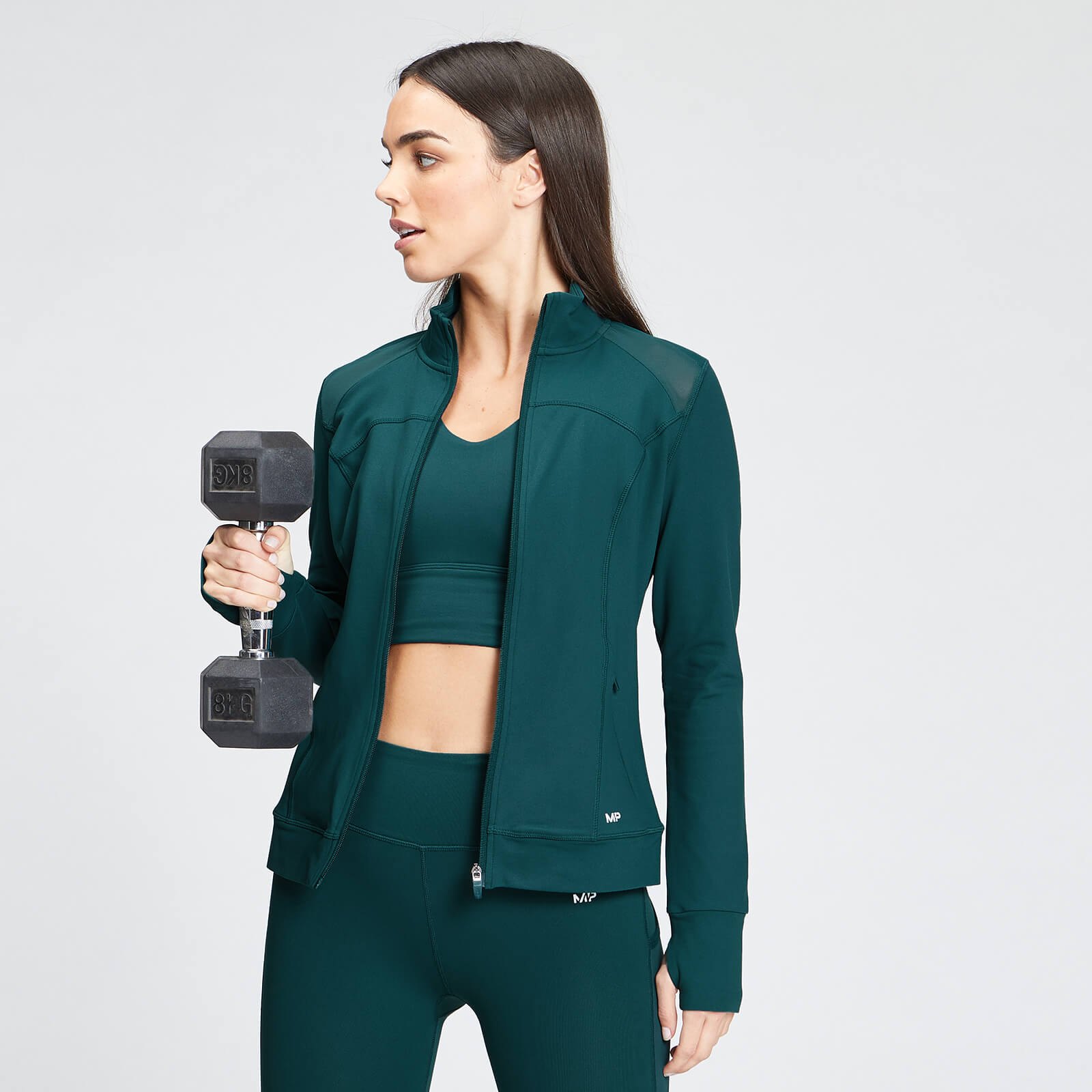 Veste en maille filet MP Power pour femmes – Bleu sarcelle foncé