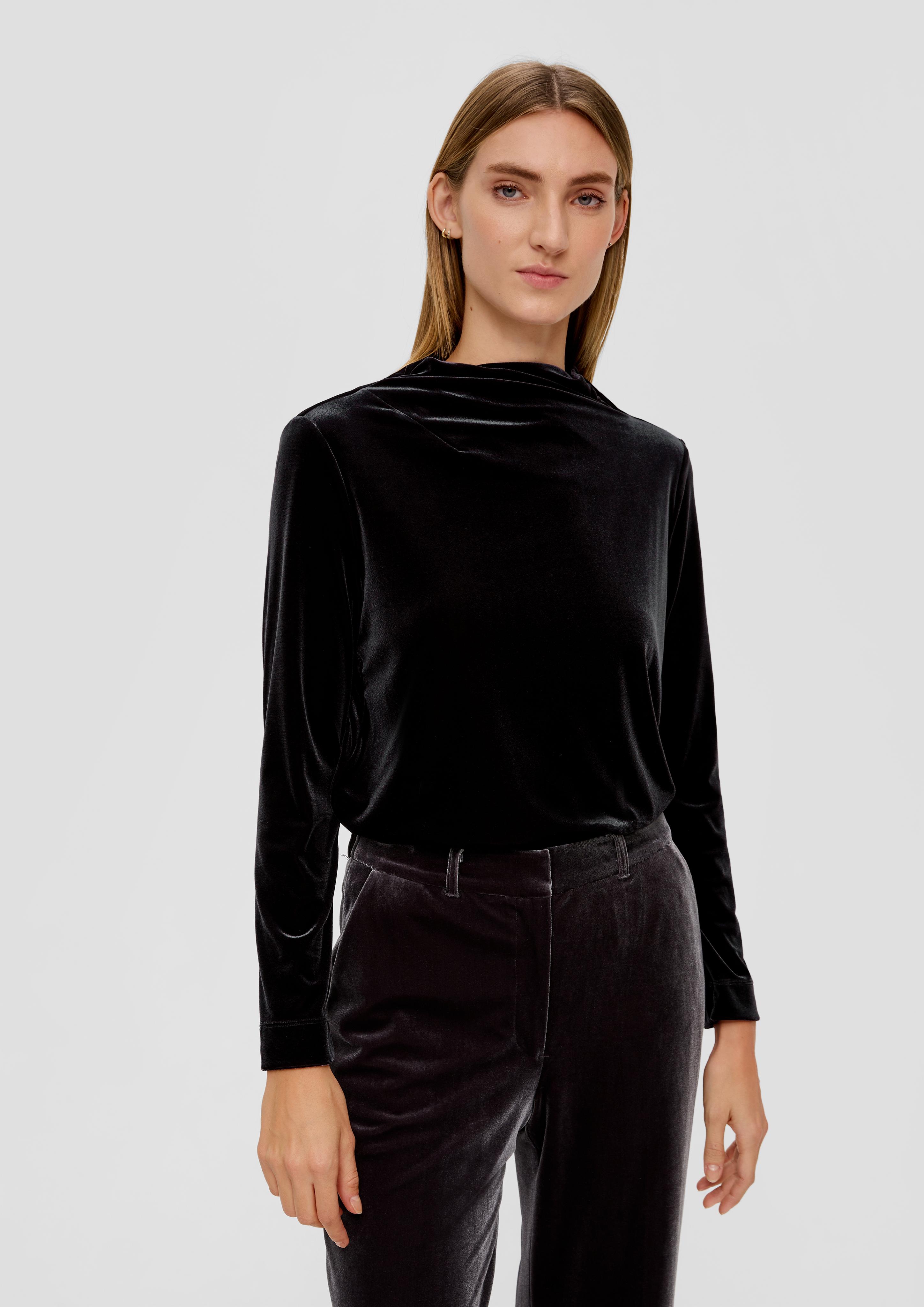 Samt-Sweatshirt mit Turtleneck  2138489-9999