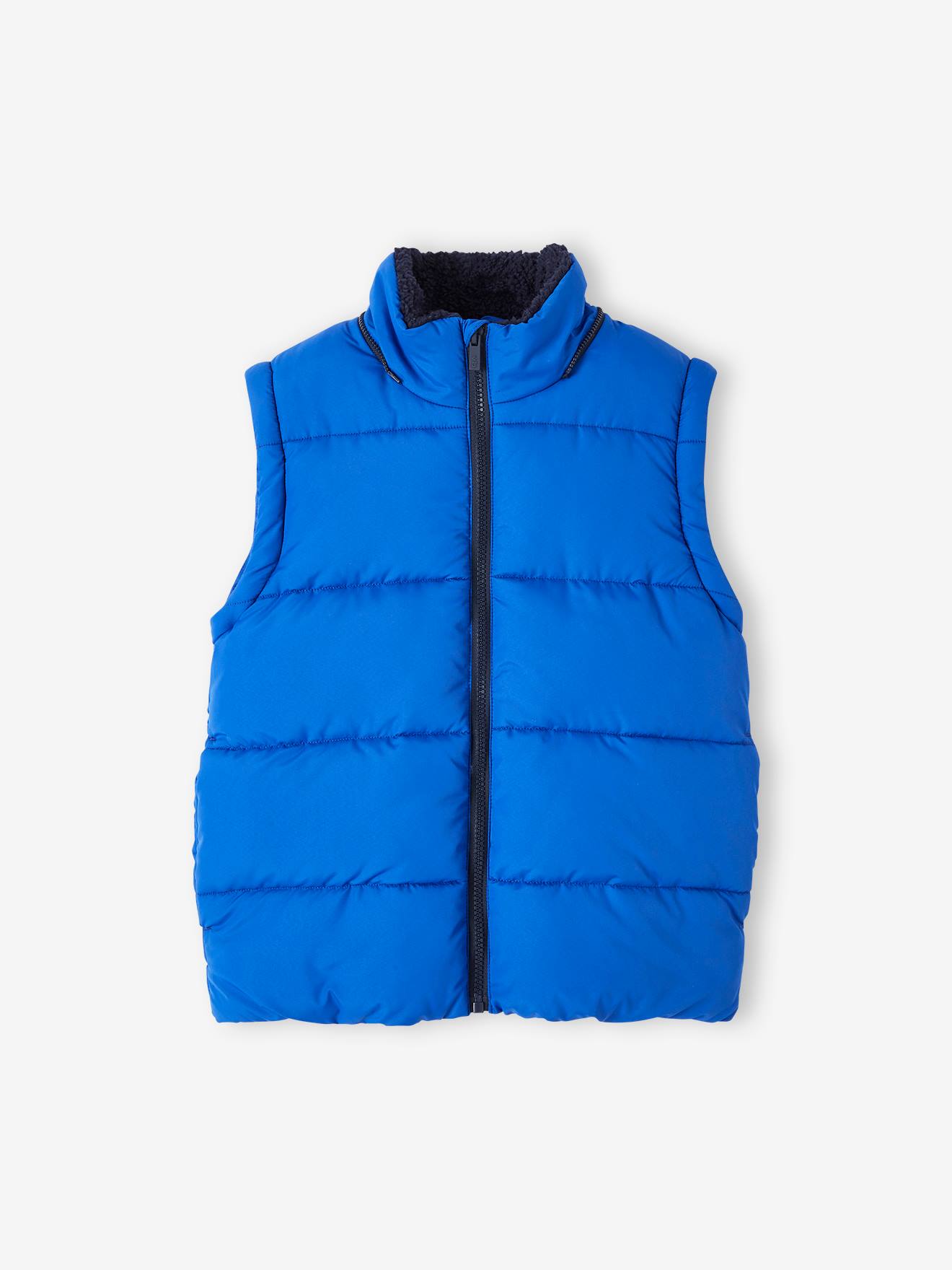 Vertbaudet Jungen 2-in-1-Steppjacke mit Fleecefutter - elektrisch blau