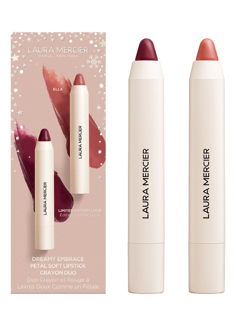 Sada na líčení Laura Mercier Dreamy Embrace Petal Soft Lipstick Crayon Duo - limitovaná edice
