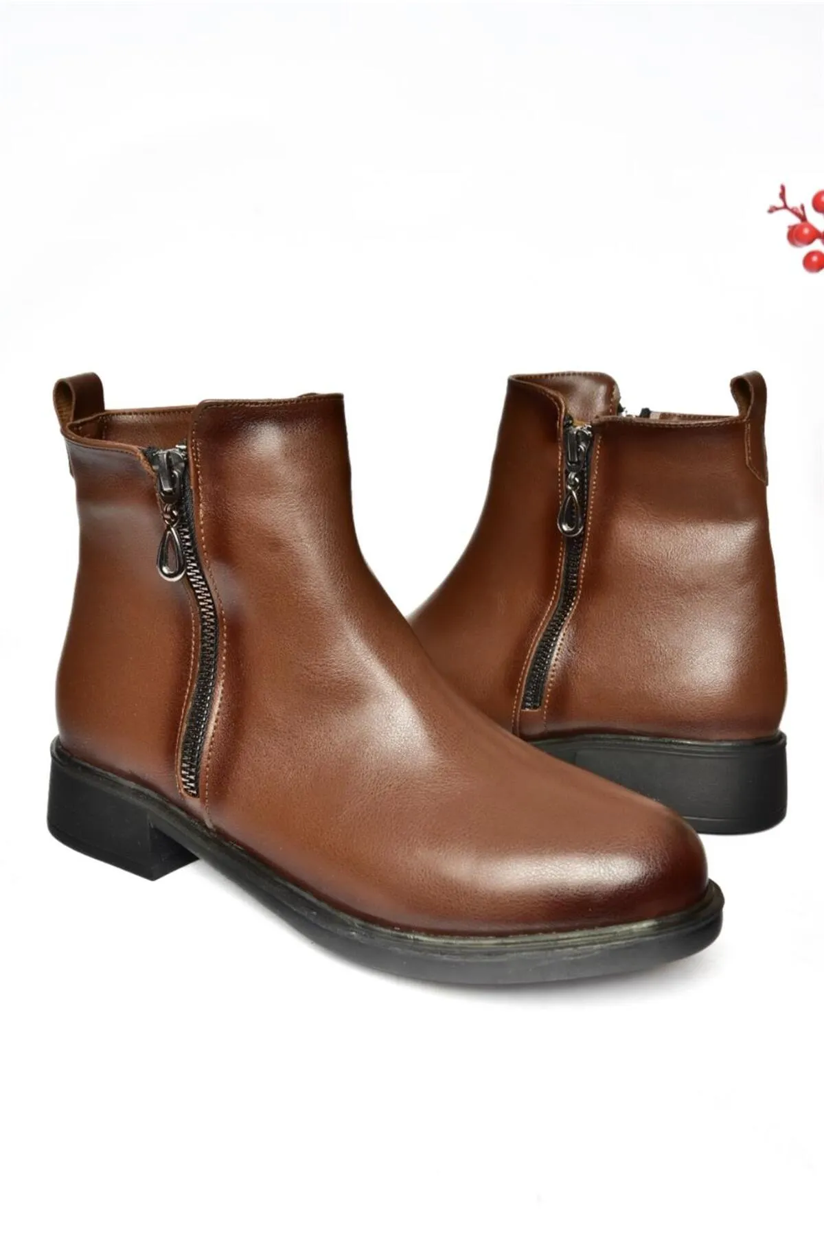 Fox Shoes  R374050409 Hellbraune Damenstiefel mit niedriger Sohle