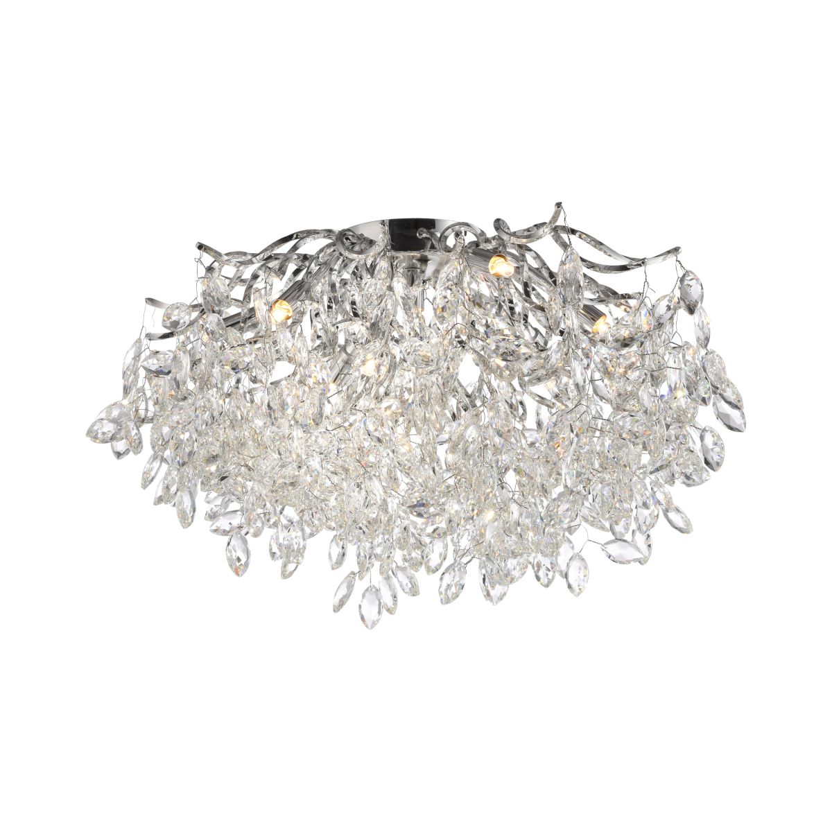 Paul Neuhaus 10-flg Deckenlampe Ricicle Chrom