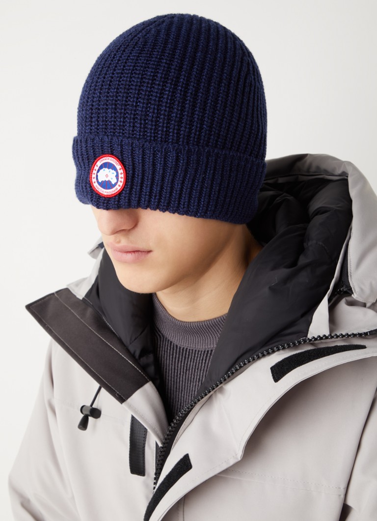 Canada Goose Arctic Wollmütze aus grob gestricktem Wollstoff mit Logo