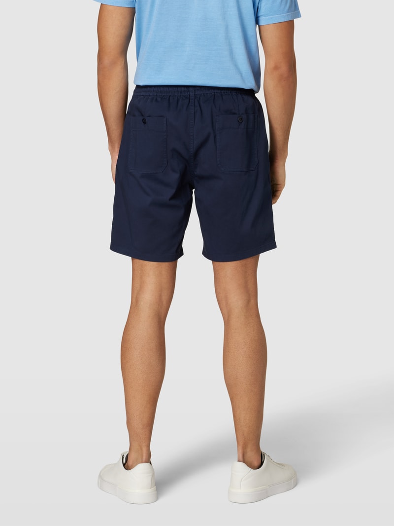 Sweatshorts mit Label-Patch in marineblau