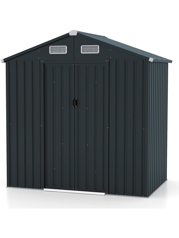 COSTWAY Gerätehaus Metall 182x129x197cm in Anthrazit günstig kaufen onesize