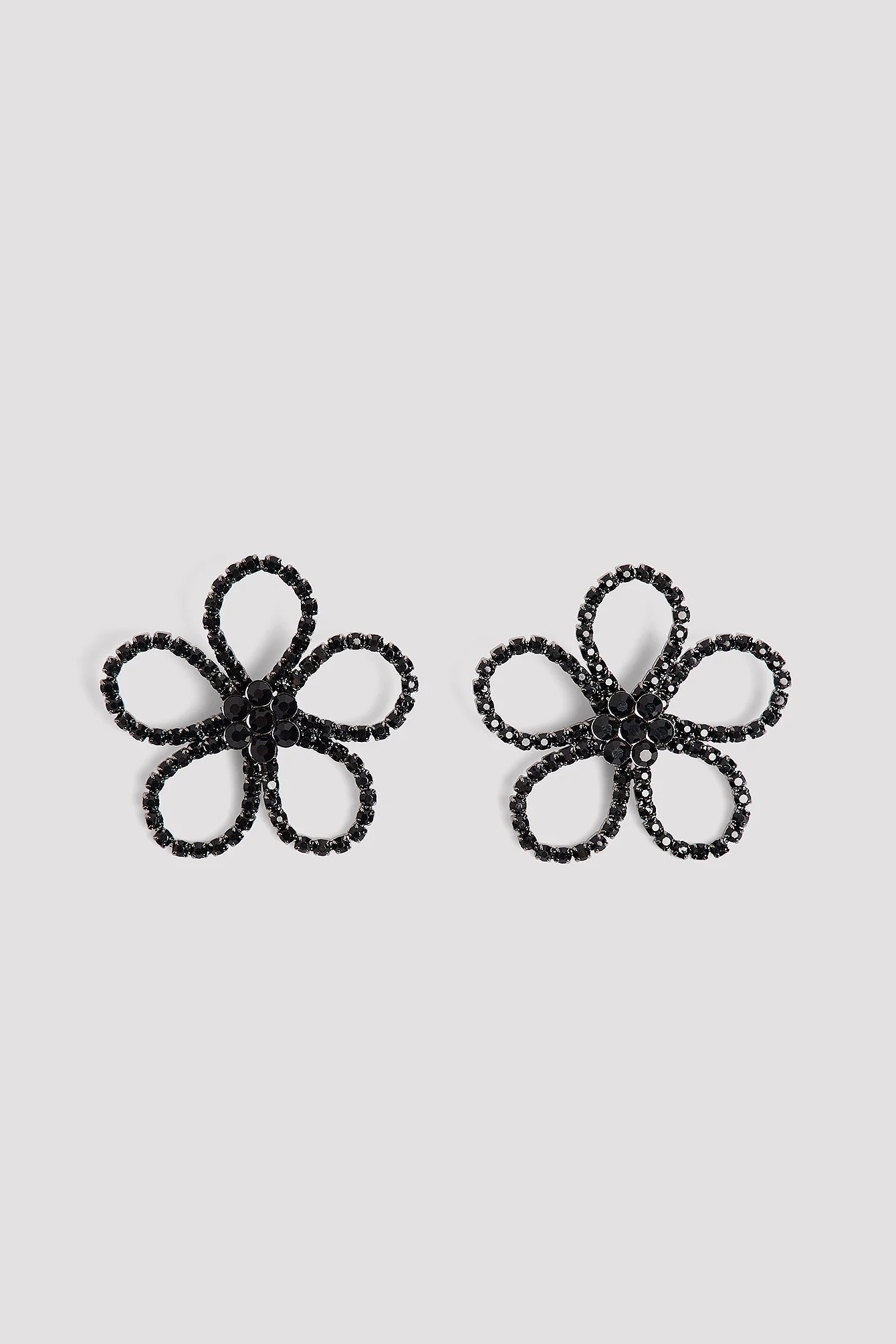 Blumenförmige Ohrringe mit Strass