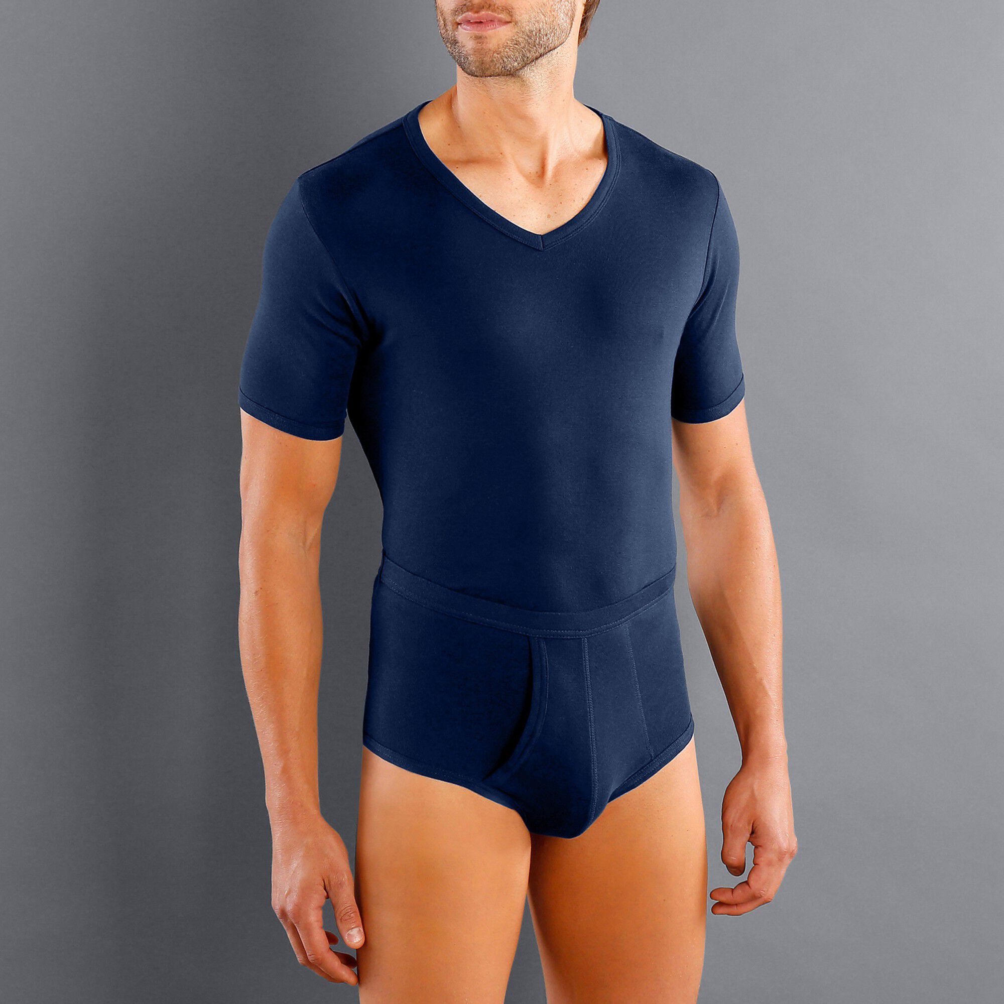 T-shirt sous-vêtement homme col V