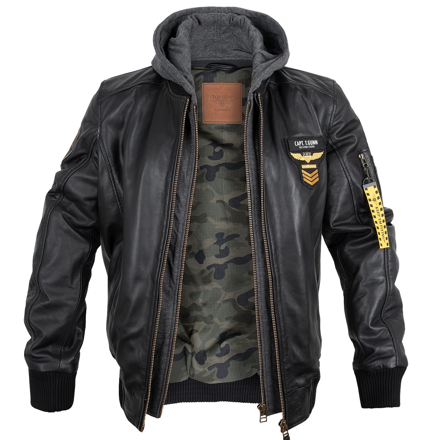 Leder Pilotenjacke Styling