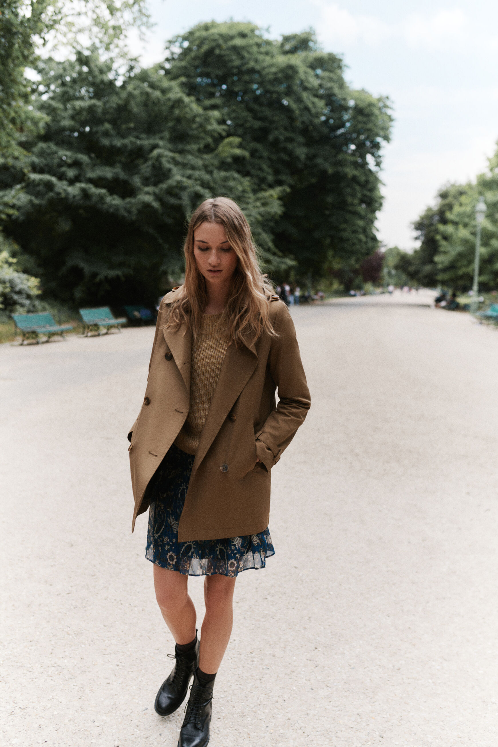 trench lublin vert kaki femme