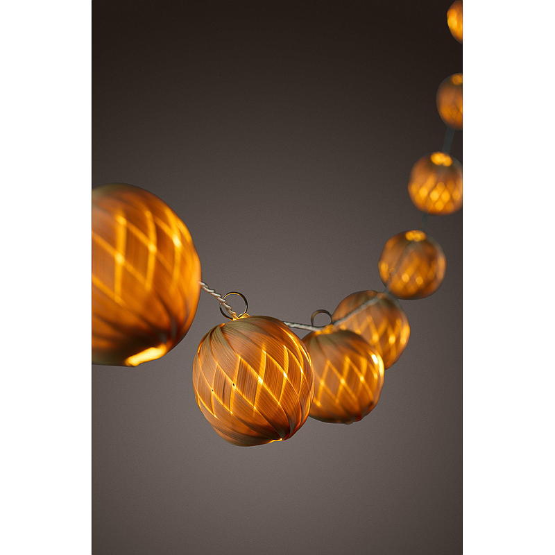 Home Lyslenke 10 LED, bambus-baller