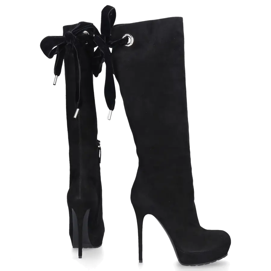 Alexander McQueen - Stiefel WHAA0 Wildleder - schwarz