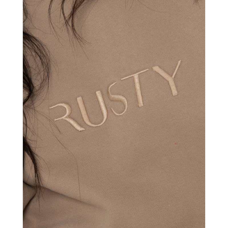 RUSTY SIGNATURE OVERSIZE CREW FLEECE Rundhalspullover Damen