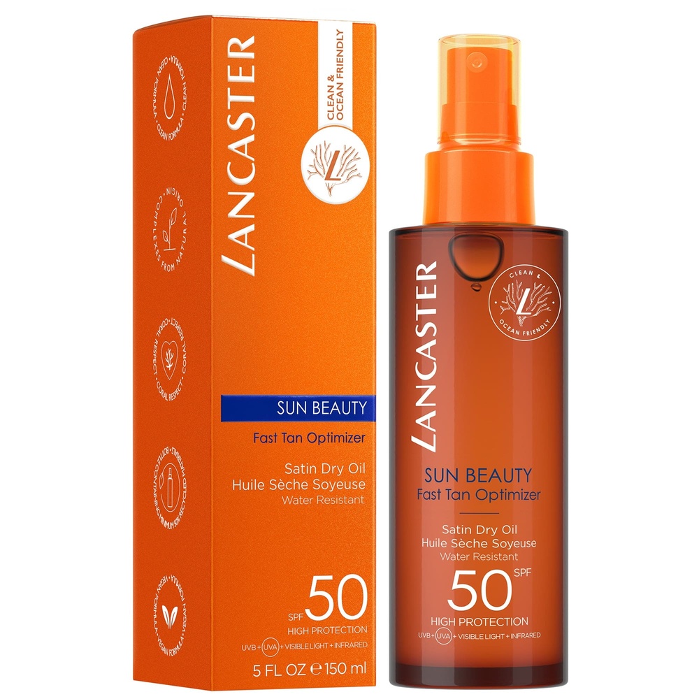 Lancaster Huile sèche soyeuse accélérateur de bronzage spray SPF50 Huile sèche SPF50