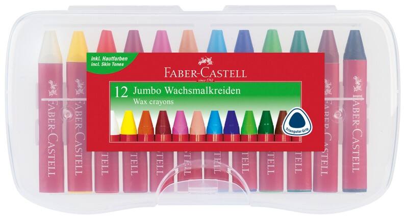 Faber-Castell Wachsmalkreiden Farbig sortiert 12