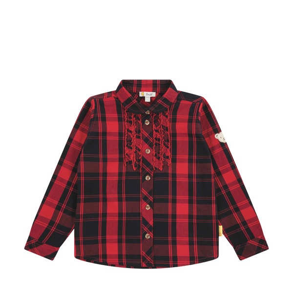Bluse langarm, rot für Mädchen