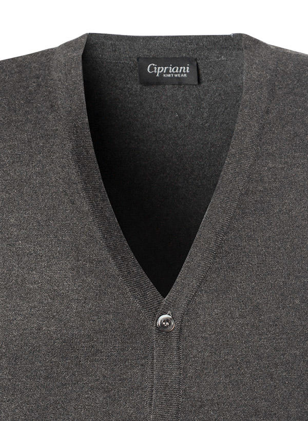 Cipriani, Strickweste, Seide-Kaschmir, anthrazit