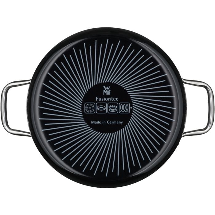 Fusiontec Essential Bratentopf mit Deckel, 24 cm, Black