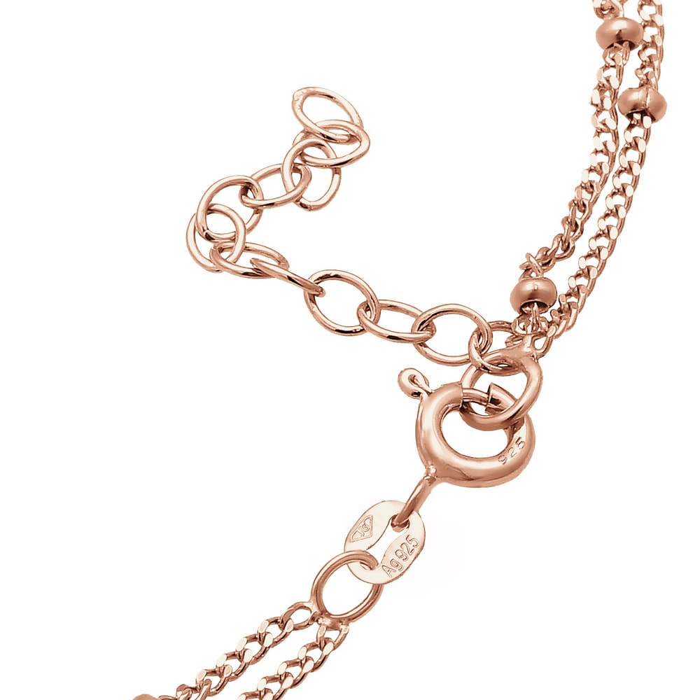 Elli Elli Bracelet de Cheville Femmes Boule Intemporelle Basique en Argent Sterling 92 Bijoux