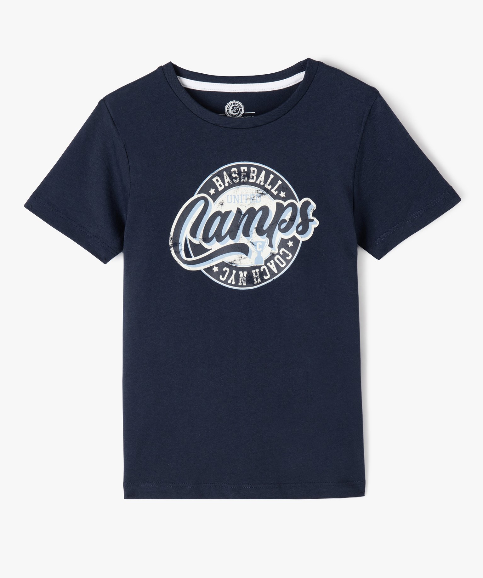 Tee-shirt avec motif base-ball Garçon - Camps United marine | GEMO