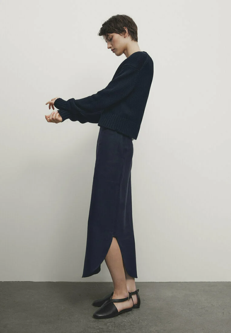 Massimo Dutti MIDI - Falda Campana