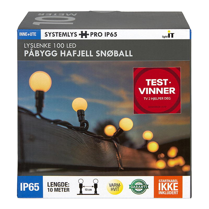 Light IT Systemlyslenke Snøball Påbygg, 100 LED