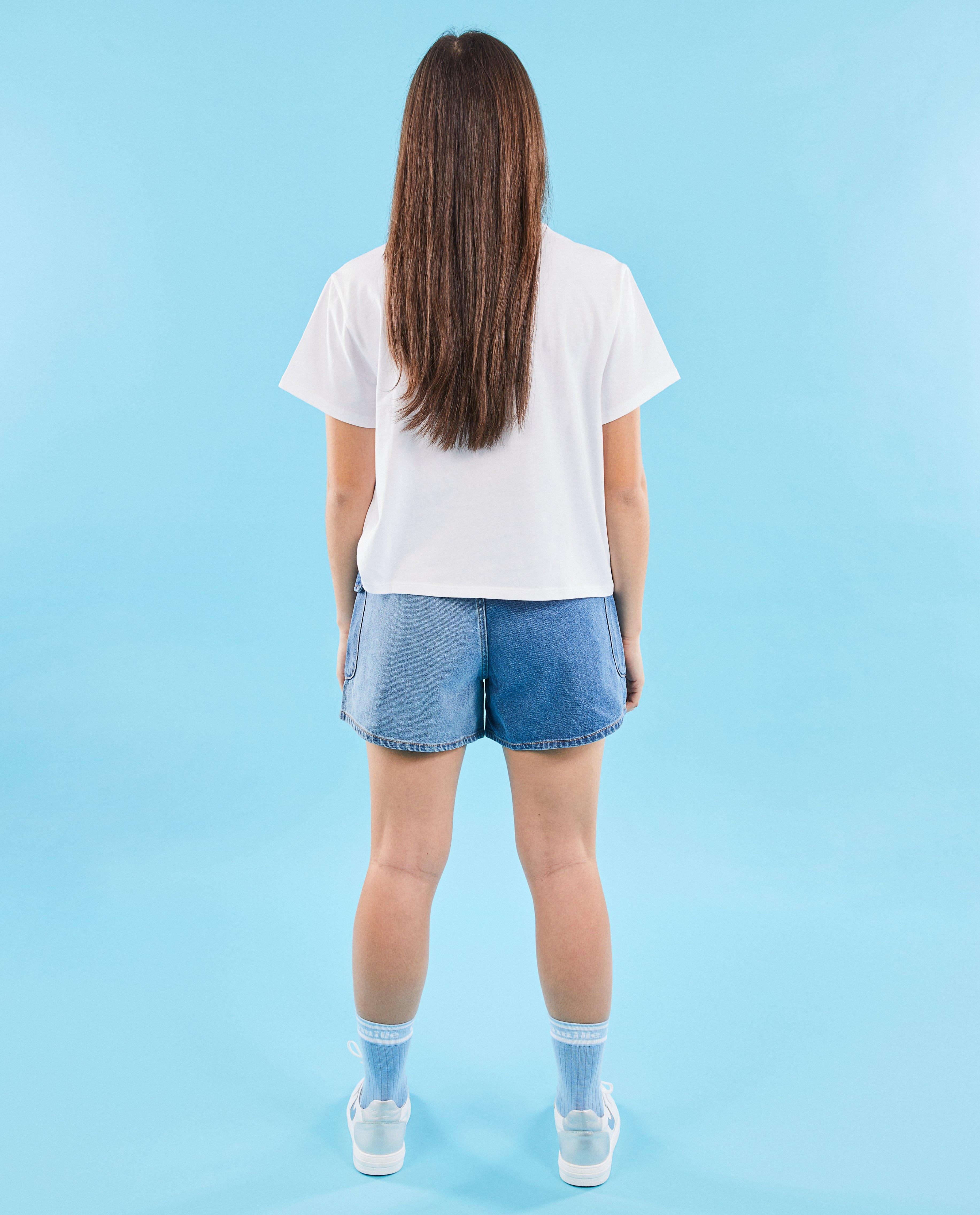 CAMILLE Biopamut farmer rövidnadrág, XS-XL világoskék