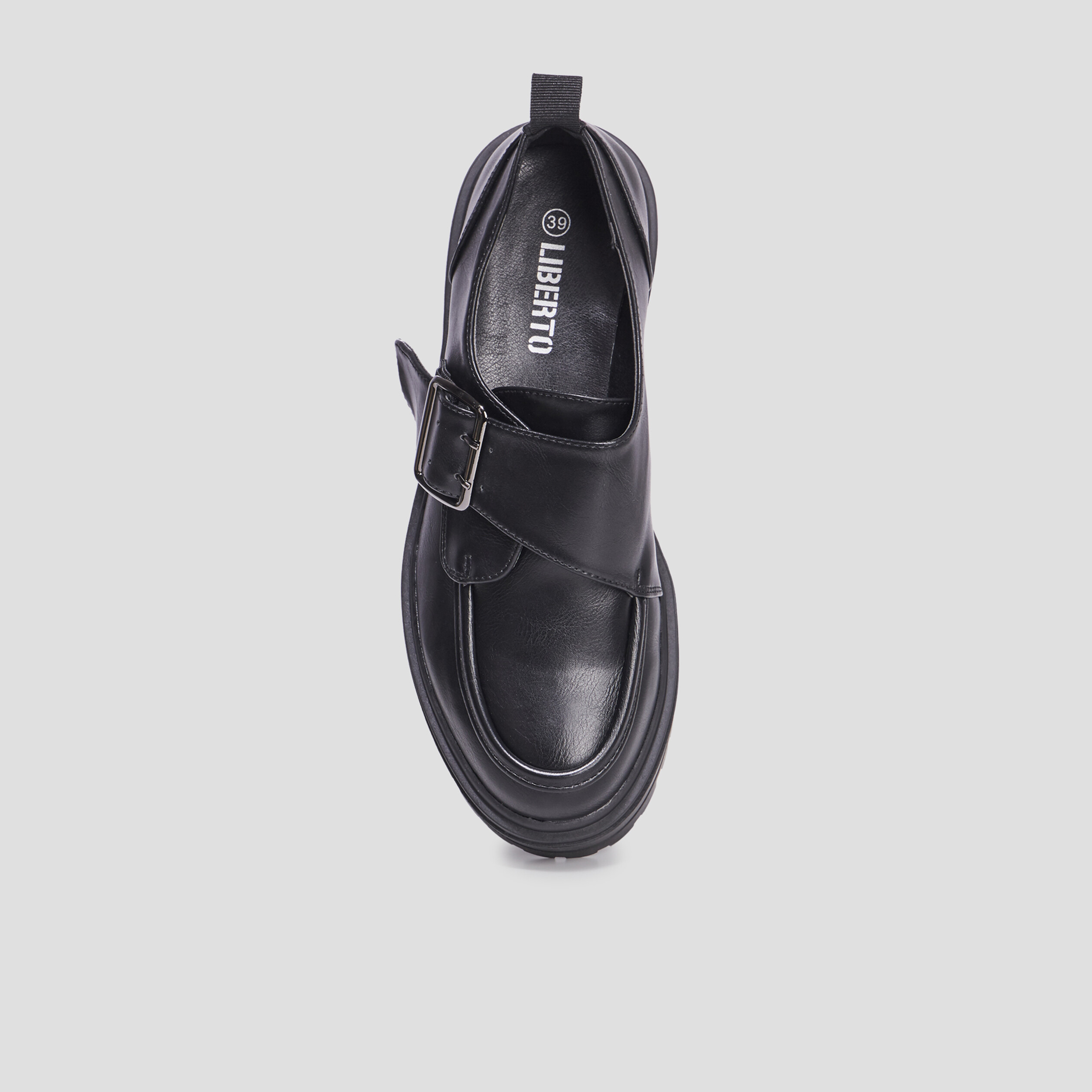 Derbies crantées avec boucle Liberto noir femme | La Halle